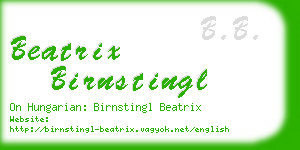 beatrix birnstingl business card